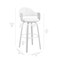 Armen Living Daxton 26" Gray Faux Leather and Black Wood Bar Stool LCDXBABLGR26 - alternate 10